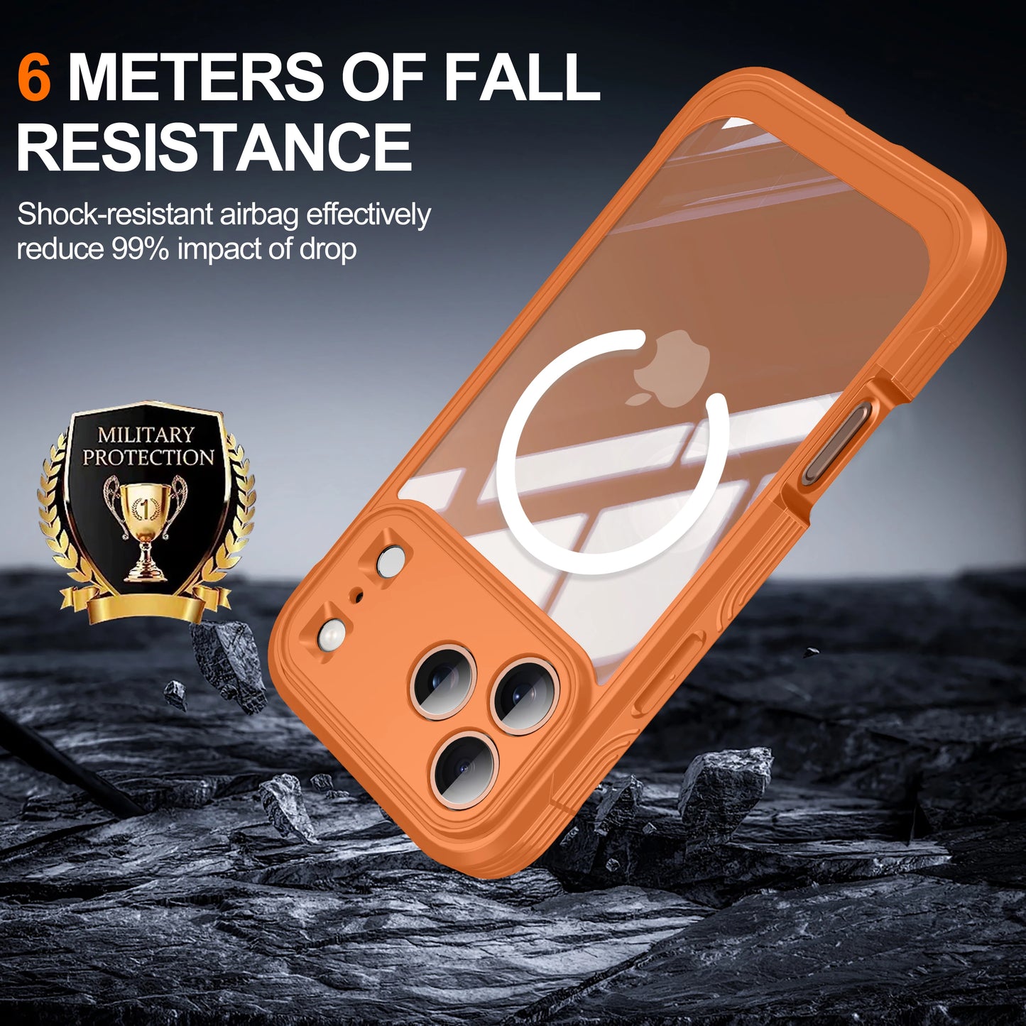 iPhone 17/17 Air/17 Pro/17 Pro Max brand new color magnetic shockproof and dustproof phone case - transparent protective case