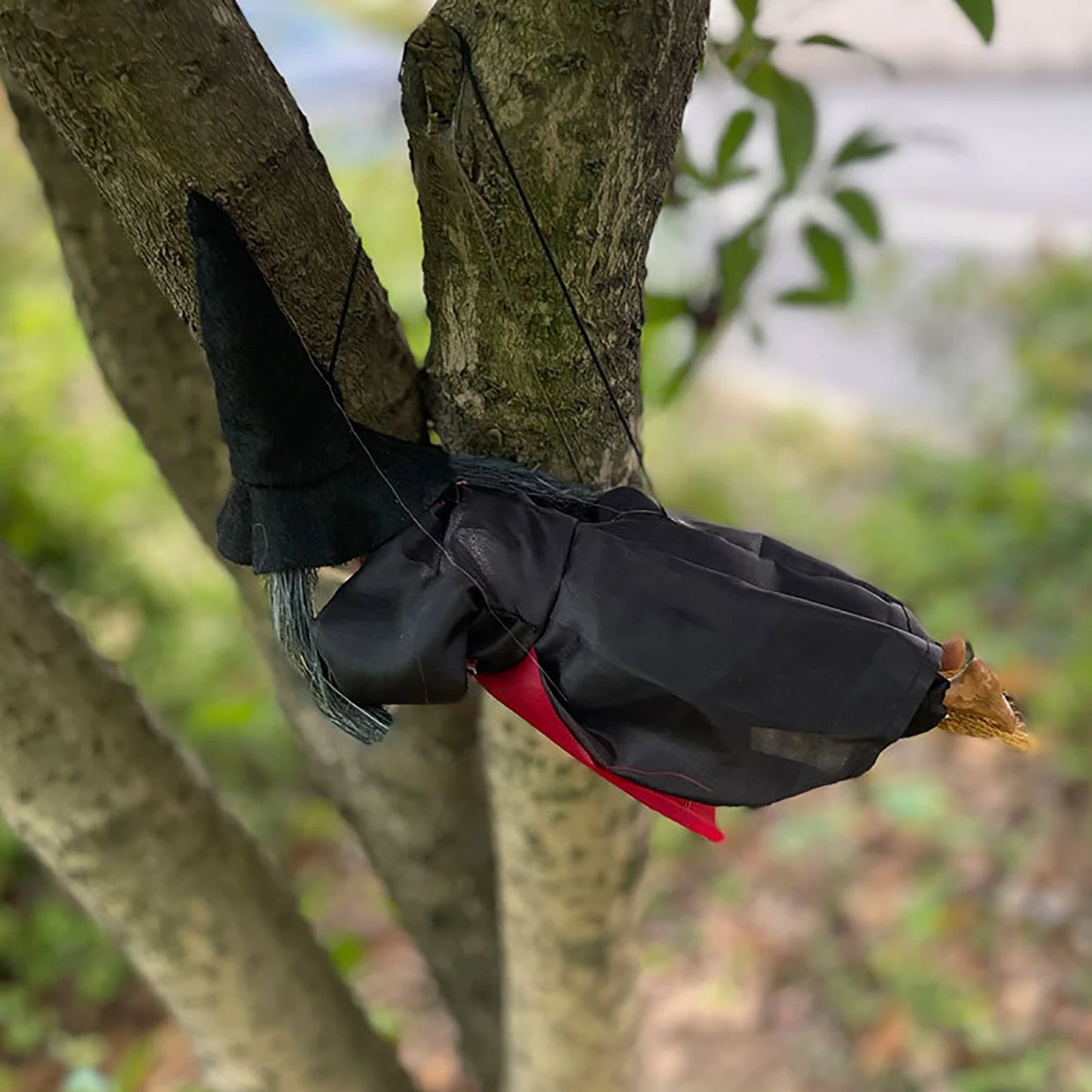 Halloween Horror Witch Hanging Doll With Glowing Eyes And Spooky Sounds Halloween Decorations For Home Garden Holiday Gift