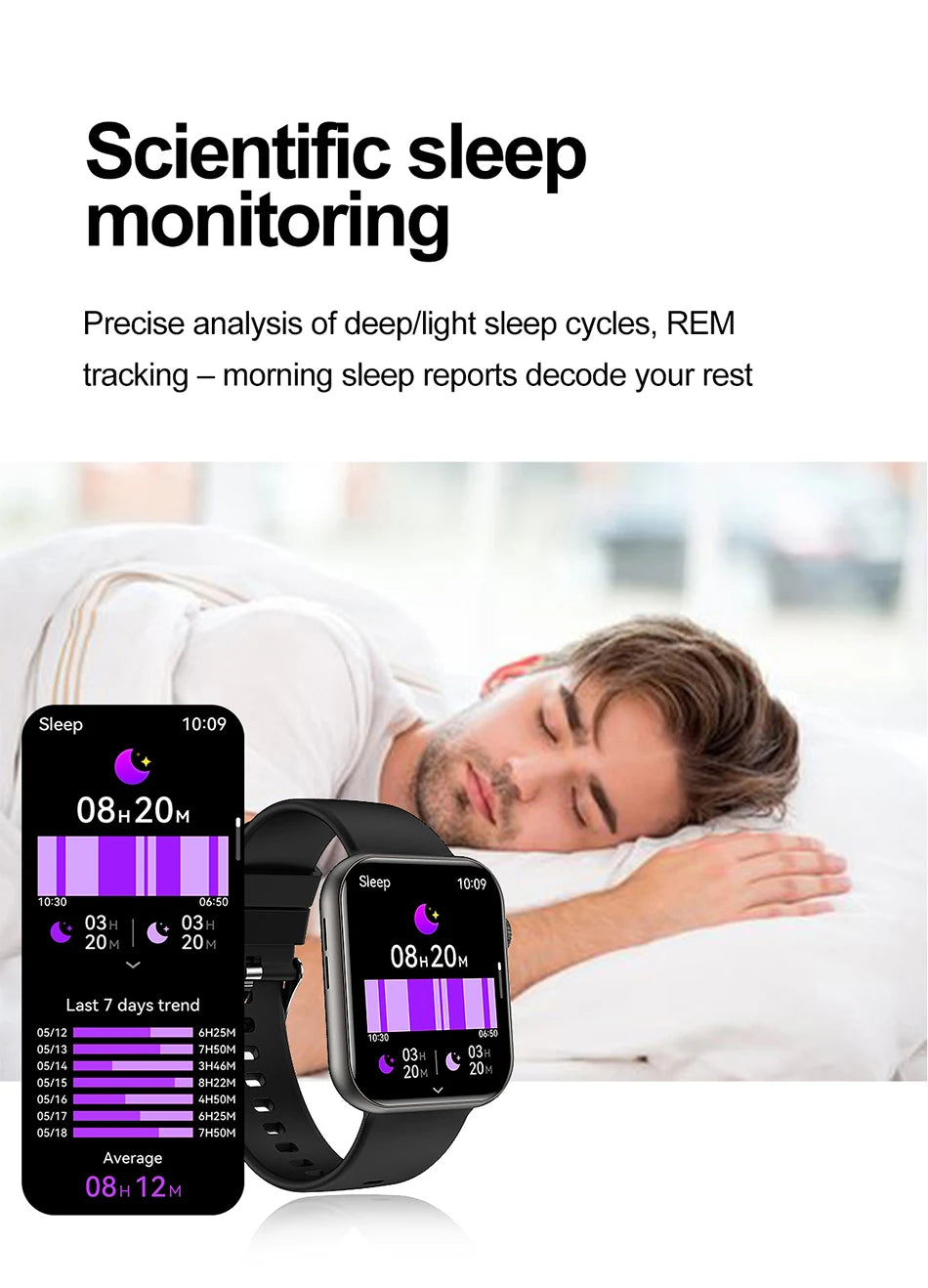 Smart Watch Full Touch Screen Bluetooth Call AI Voice Heart Rate Waterproof Watches Sports Bracelet Smartwatch Women