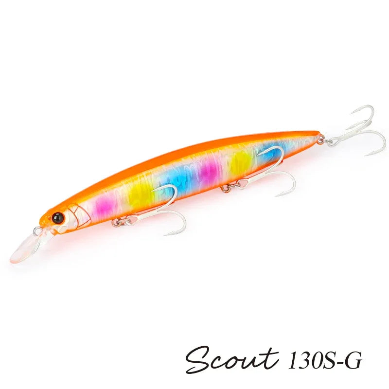 Sinking Minnow Fishing Lure SCOUT 130mm 24g Long Casting Seabass Flounder Artificial Large Sea Fishing Hard Baits