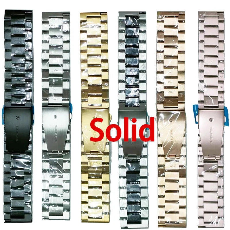 WatchBand For Amazfit Active/GTS 2/3/4 Mini Strap GTR 2/3/4 42 47mm stainless steel Bracelet For Amazfit Bip 3 5 Band
