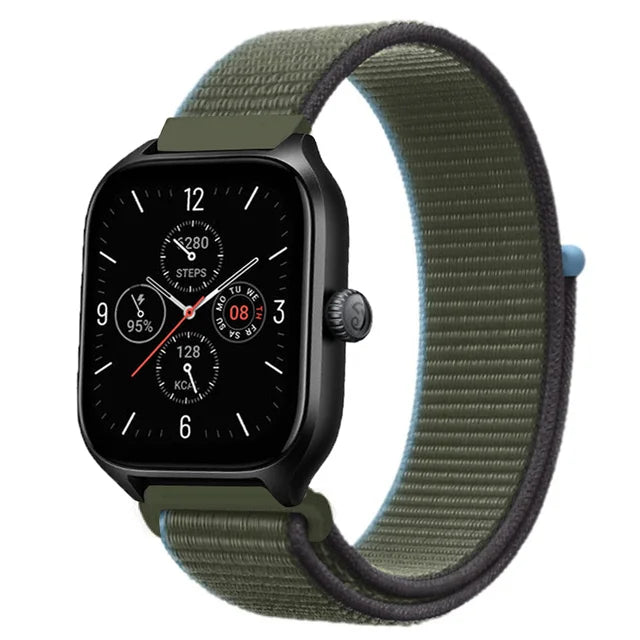 Nylon Loop Strap for Amazfit GTR 47mm/GTR2/2e/3/3 Pro/4/GTS/2/mini/3/4 Bracelet for Amazfit Balance/bip 5/Stratos 2 2S