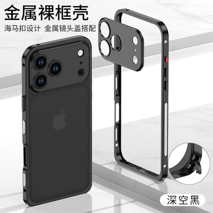 Metal Frame Bumper Phone Case For iPhone 17 16 15 14 13 Pro Max Plus 17Air Aluminum Alloy Lens Heat Dissipation Shockproof Cover