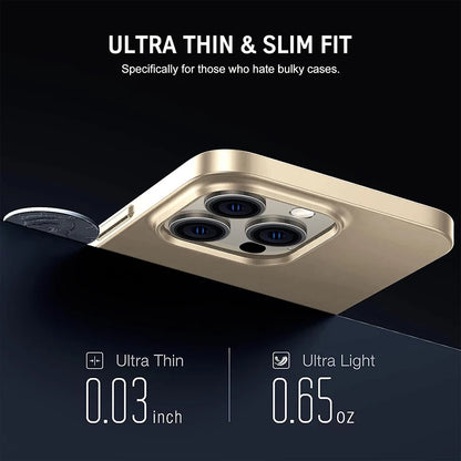 Ultra Thin Matte PC Hard Back Cover Case For iPhone 17 Air 16e 16 15 14 13 12 Pro Max Solid Color Slim Frosted Shell iPhone17air