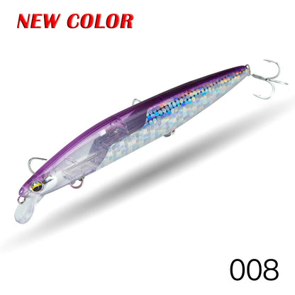 Floating Minnow Fishing Lure 120mm20g/145mm27g Flash Flake Wobbler Silent Assassin Floating Hard Bait For Pike Bass