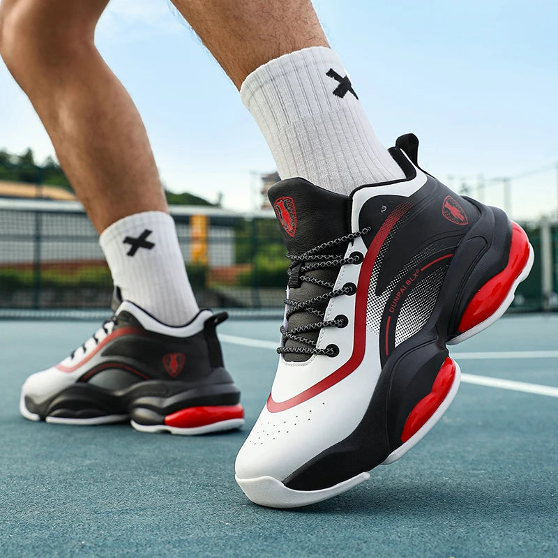 Men's Classic Practical Basketball Shoes Casual Outdoor Sports Trendy Soft Comfortable Anti-skid and Wear-resistant Outsole Cosy