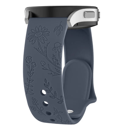 Floral Engraved Band for For Samsung Galaxy Watch 6/5/4/Active 2/5 Pro 45mm 40mm 44mm/Watch 6 4 Classic/Watch 3 41mm Strap