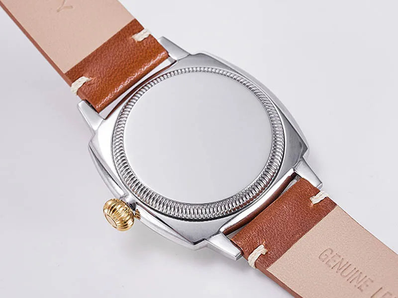 Baltany S4036F 36MM 1926S Oyster Tribute Watch Man Stainless Steel Waterproof Vintage Gold Bezel Automatic Mechanical Watches