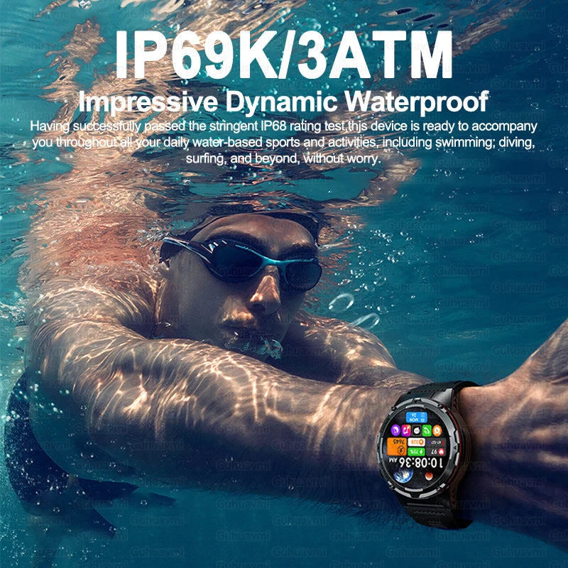 GPS Smart Watches 2025 New For Xiaomi IOS Military Smartwatch Men 3ATM Waterproof 100+ Sport Modes Built-in NFC BT Call Watches