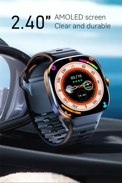 Android 9.0 Smart Watch 2.4 inch AMOLED 2100mah Battery 900W Camera GPS WIFI Google APPS Download Smartwatch