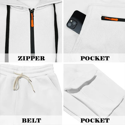 Men's Tracksuits 2 Piece Long Sleeve Athletic Full Zip Sweatsuits Jogging Suit Set Casual Outdoor Streetwear Sport Tracksuit Set