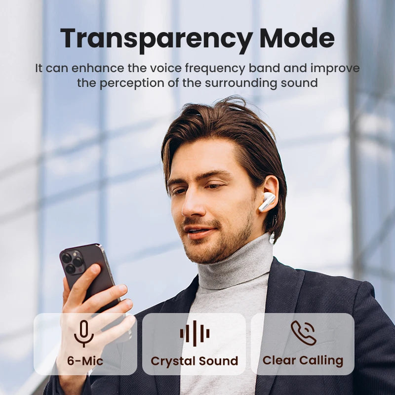 UGREEN HiTune ANC TWS Wireless Earbuds Active Noise Cancellation Hi-Res LDAC Bluetooth Earphones for iPhone 15 Pro Max