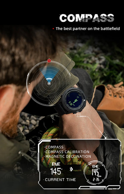 NORTH EDGE APACHE-46 Men Digital Watch Outdoor Sports Running Swimming Outdoor Sport Watches Altimeter Barometer Compass WR50M