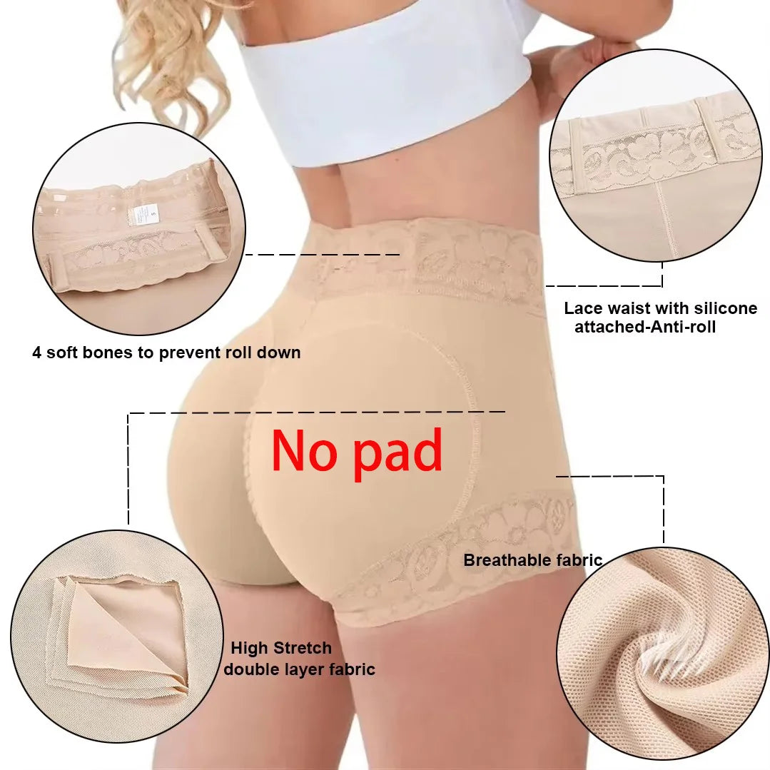 Colombianas tummy control butt lifter body shapewear women slimming girdle body shaper waist trainer high waist flat belly