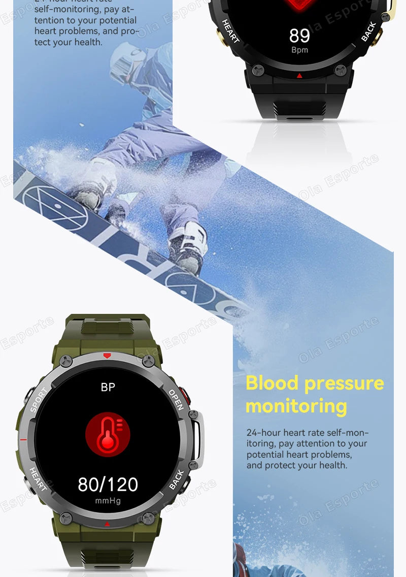 T-REX 3 Ultra Outdoor Military NFC Smart Watch Men GPS trackr Bluetooth Call Health Monitor Sports Smartwatch For Amazfit