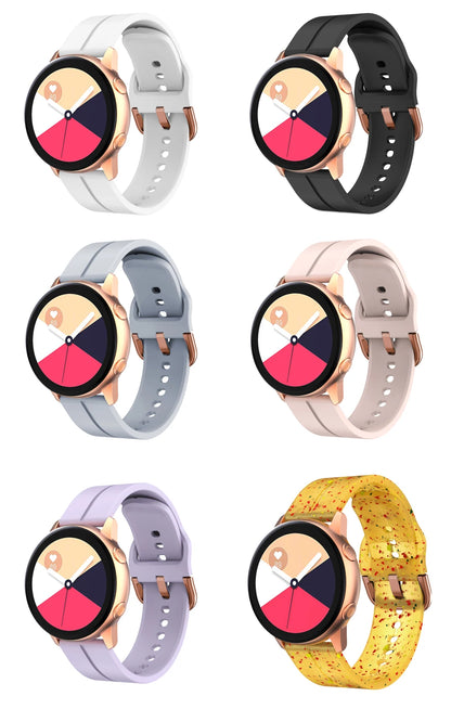 20mm Floral Band For Huami Amazift GTS 4/2/2e/3/GTS2 Mini/GTR 42mm Watch Bracelet Amazfit Bip 3 Pro Transparent Silicone Strap
