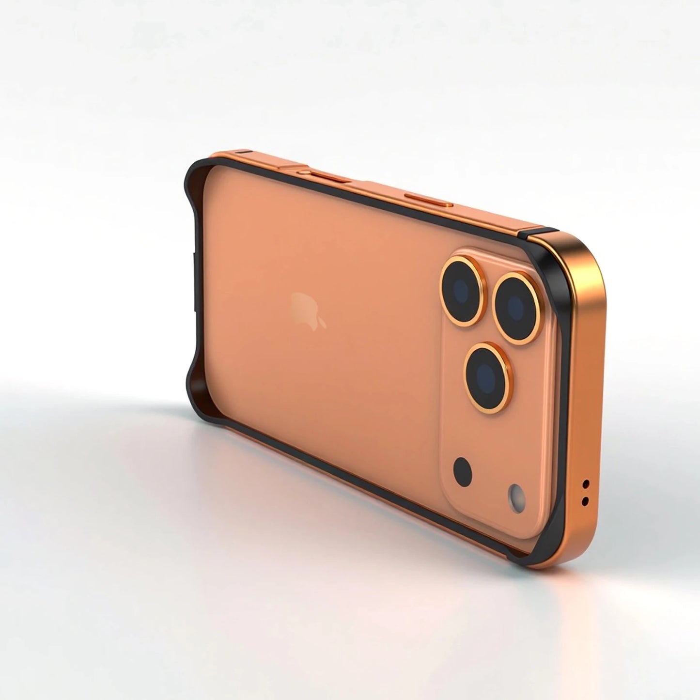 Luxury Rugged Glossy Metal Aluminum Alloy Frame Case For IPhone 17 Pro Max 17Pro Original Color Metal Slim Bare-bones Feel Cover