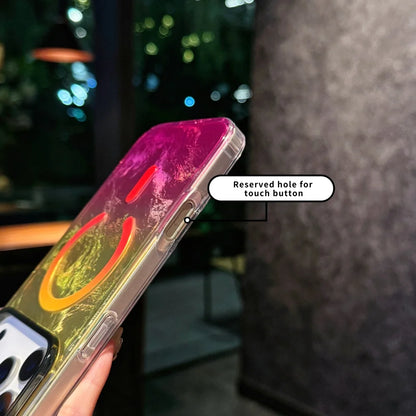 Gradient color design is fashionable and Glacier patterned 17Pro 17Air For iphone 17 pro max case ，reen Blue