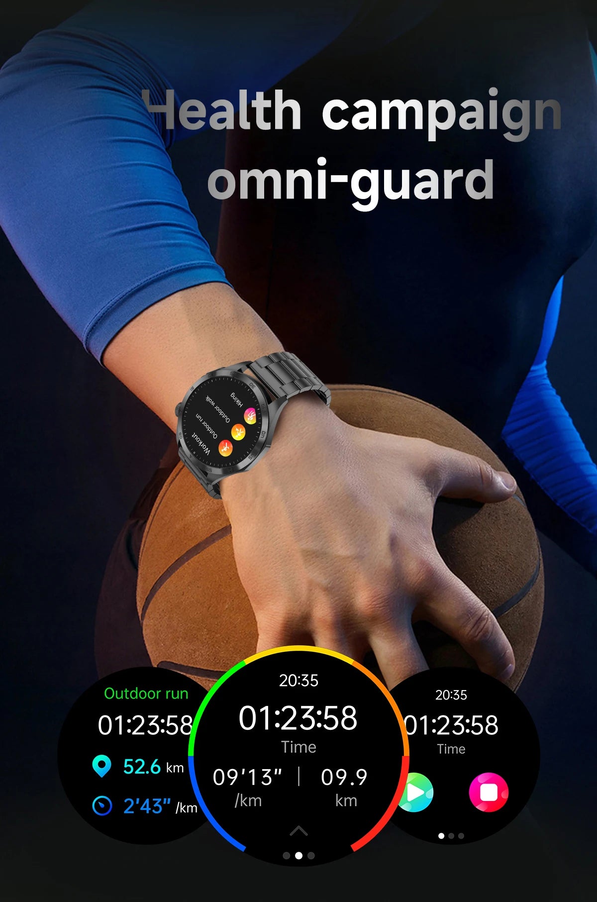 Huawei ECG+PPG Laser Treatment Health Smart Watch Three highs Clock Blood pressure Heart rate Men HD Call Bracelet