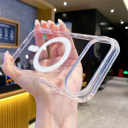 Magsafe Magnetic Phone Case For iphone 17 17Air 11 12 13 Mini 14 15 16 Pro Max XR X XS 7 8 Plus Hard Transparent Back Cover