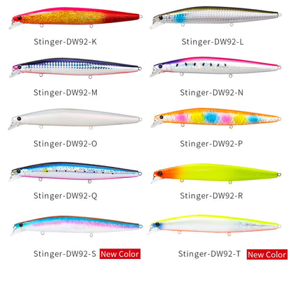 Minnow Sea Fishing Lure STINIGER 140mm 26g Piston Weight Ultra Long Casting Seabass Inshore Hard Baits