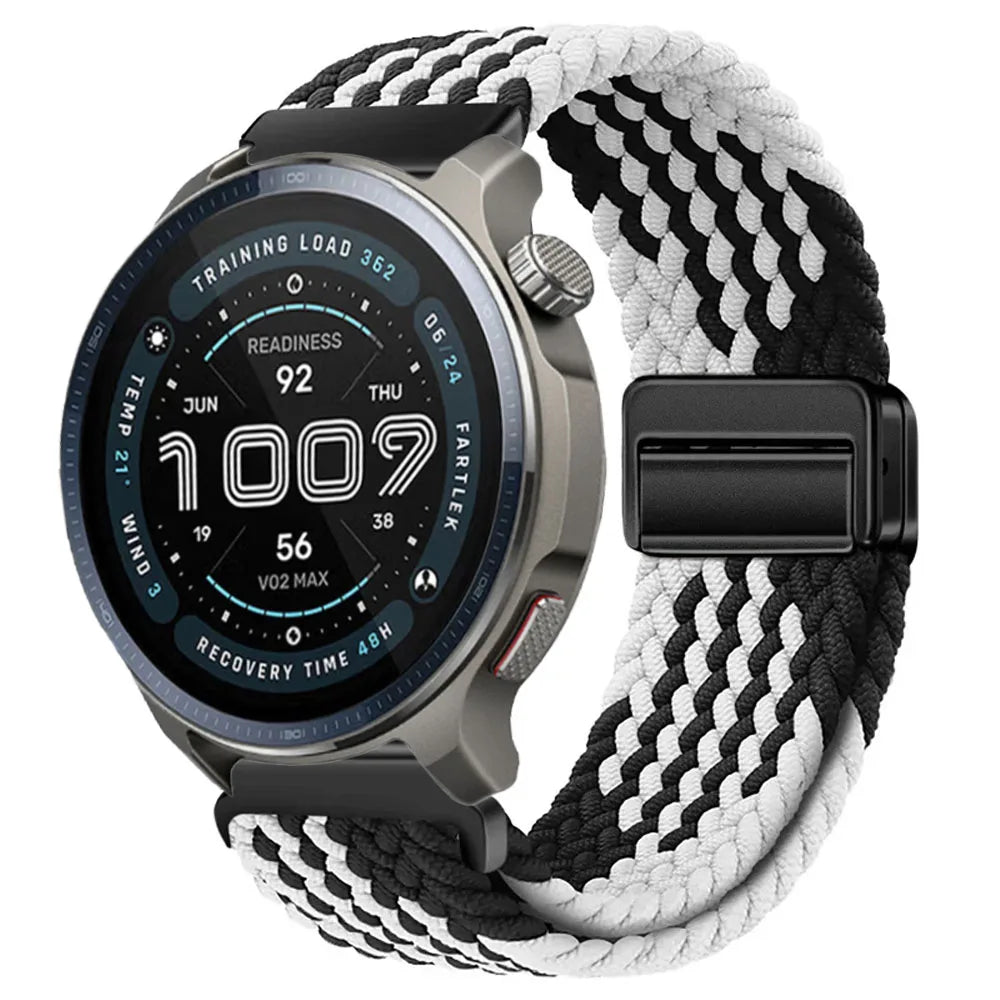 Watch Strap For Huami Amazfit Balance 2 Band GTR 4 2 2E GTR3 Pro/GTS 4/3/2 mini/Bip 3 6 U S Braided Magnetic Bracelet