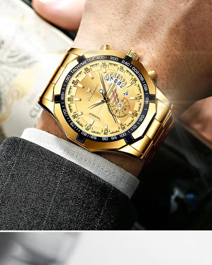 Brand Luxury Watch Fashion Casual Military Quartz Sports Wristwatch Full Steel Waterproof Men's Clock Relogio Masculino