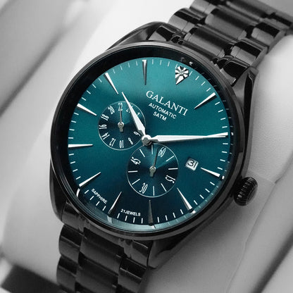 CADISEN Watch Man Automatic Mechanical Watches Man Blue Green Dial Stainless Steel Sapphire Glass MIYOTA 82S7 40mm Wristwatch