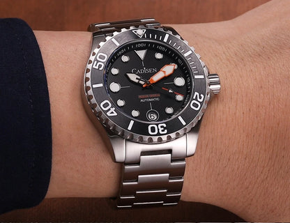 CADISEN AQUA DIVER Brand Luxury Men Watches Automatic Watch Japan NH35A 100M Waterproof Luminous Mechanical Wristwatch
