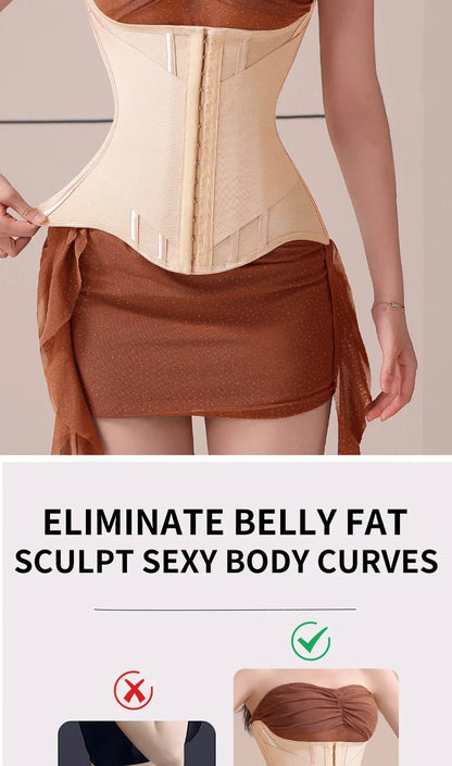 U-shaped Waist Trainer Corset Women Buttoned Shapers Breast Lifted Waist Trainer Steel Bone Slimming Women's Shapewear