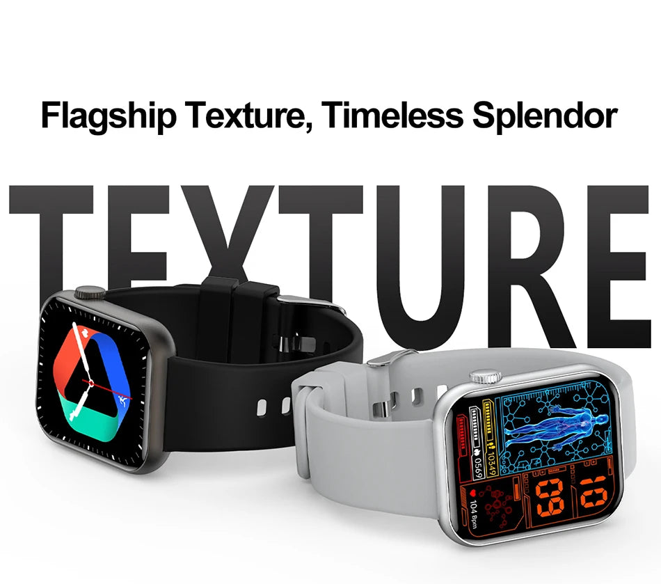 Smart Watch Full Touch Screen Bluetooth Call AI Voice Heart Rate Waterproof Watches Sports Bracelet Smartwatch Women