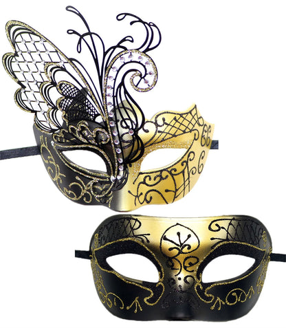 Masquerade Ball Mask Venetian Metal Mask Mystery Fashion Carnival Mask Halloween Party Costume Ball Mask