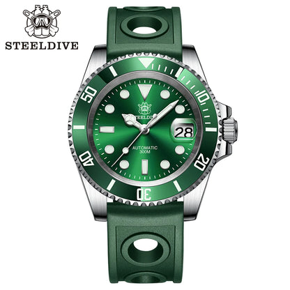 STEELDIVE SD1953 Water Ghost Ceramic Bezel Sapphire Mirror Swiss Luminous NH35 Movement Dive 30Bar Waterproof Mechanical Watch