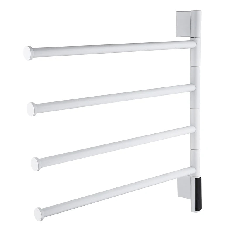 Electric Heating Towel Rails 180° Rotation Left & Right SUS304 Bathroom  Wall Mounted Towel Warmer Holder  220V