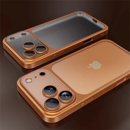 Luxury Original Matte Clear Frosted Phone Case For iPhone 17 16 15 14 13 12 11 Pro Max Air Lens Protection Shockproof Back Cover