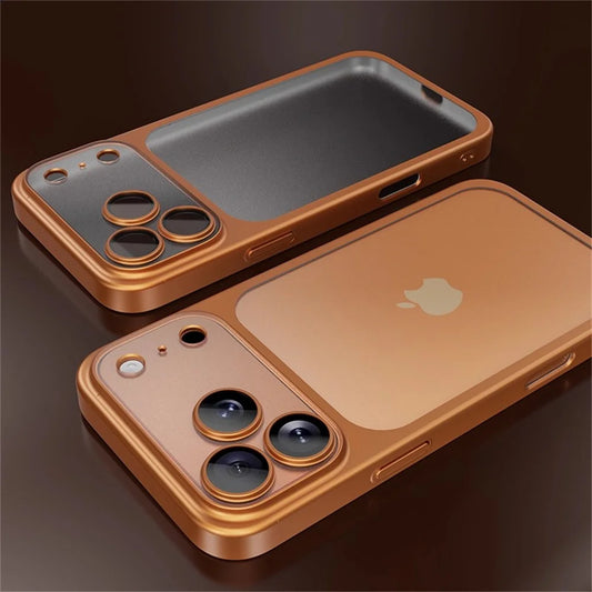 Luxury Original Matte Clear Frosted Phone Case For iPhone 17 16 15 14 13 12 11 Pro Max Air Lens Protection Shockproof Back Cover