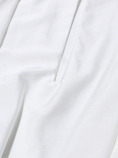 TWOTWINSTYLE Solid Slimming Fashion Mini Dresses for Women High Waist Patchwork 3D Flower Temperament Dress Female Clothing New