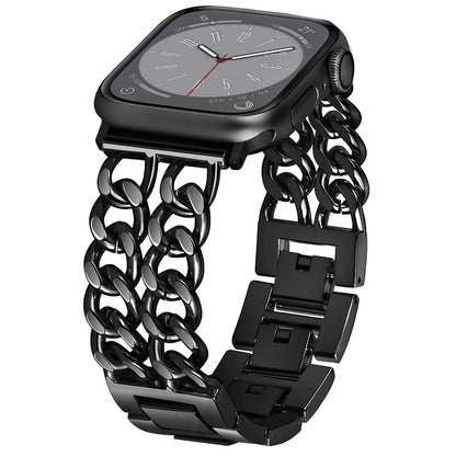 Metal Chain Link Compatible For Apple Watch Band Series Women Men Classic Watch Strap Replacement Accessories Smartwatch Bands