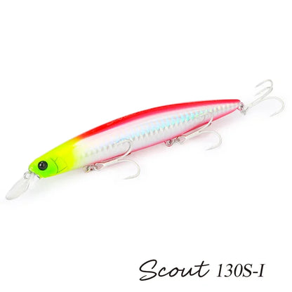 Sinking Minnow Fishing Lure SCOUT 130mm 24g Long Casting Seabass Flounder Artificial Large Sea Fishing Hard Baits