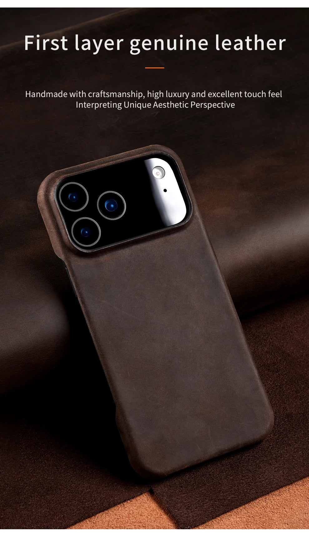 Case for iPhone 15 16 17 Pro Max 17Pro 17 Air 16Pro Retro Luxury Genuine PULL-UP Leather Magnetic Phone Back Cover