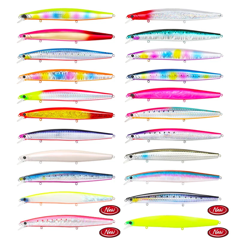 Floating Minnow Fishing Lure STINGER 163mm 31g Long Casting Artificial Seabass Saltwater Large Hard Baits