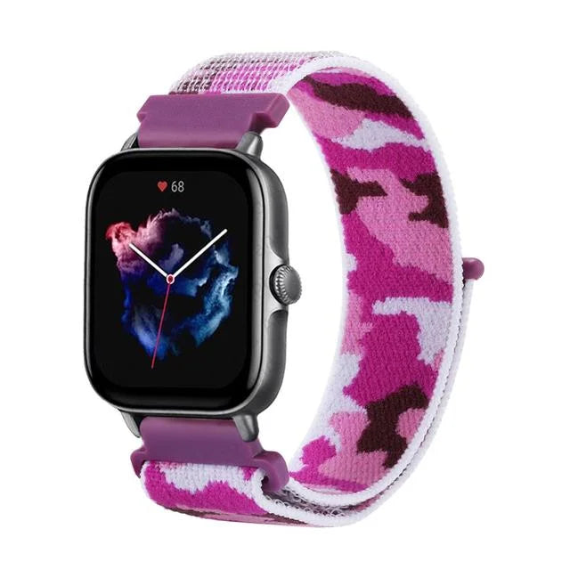 Nylon Loop Strap for Amazfit GTR 47mm/GTR2/2e/3/3 Pro/4/GTS/2/mini/3/4 Bracelet for Amazfit Balance/bip 5/Stratos 2 2S