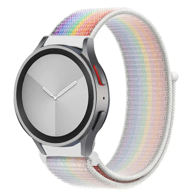 Nylon loop Band For Samsung Galaxy Watch 7 FE 6/5/pro/4/Classic/active 2 40-44mm 20mm/22mm sport bracelet huawei gt 2/e/3 strap