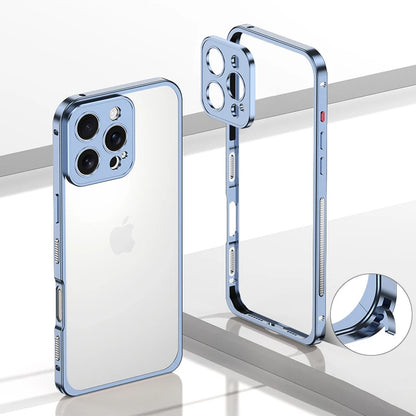 Metal Frame Bumper Phone Case For iPhone 17 16 15 14 13 Pro Max Plus 17Air Aluminum Alloy Lens Heat Dissipation Shockproof Cover