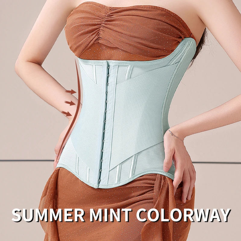 U-shaped Waist Trainer Corset Women Buttoned Shapers Breast Lifted Waist Trainer Steel Bone Slimming Women's Shapewear