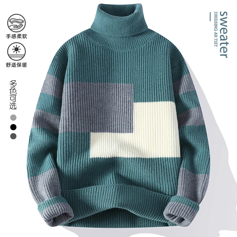 Sweaters men winter korean style mens casual turtleneck warm sweater mens fashion sweaters Men's wool pullovers male