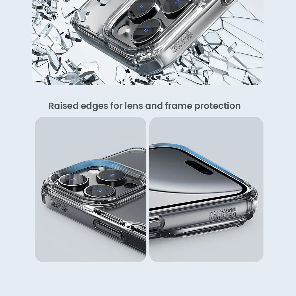 NILLKIN for IPhone 17 Pro Max 16 Pro Max 17 Air 15 Pro 14 Pro Max 14 Pro MagSafe Magnetic Transparent Soft Silicone Phone Case