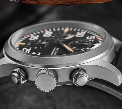 Baltany 39mm Military Chronograph Watch Man S5045 Sapphire Crystal 10ATM Stainless Steel VK67 Calendar Retro Quartz Wristwatches