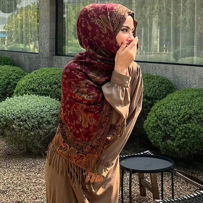 New Brand Autumn Pashmina Shawl Lady Wrap Headscarf Warm Winter Muslim Scarves Design Print Female Foulard Cotton Stoles Scarf