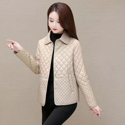 NEW Autumn Winter Coat Fashion Women's Lightweight Down Cotton Keep Warm Thin Jacket Female Korean Casual Outerwear Tops